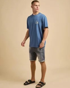 Quiksilver Under The Lip T-Shirt China Blue Sale
