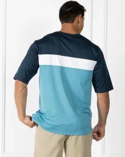 Rip Curl Undertow Short Sleeve Rash Vest Ocean Hot