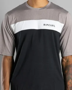 Rip Curl Undertow Short Sleeve Rash Vest Black/ Grey Hot