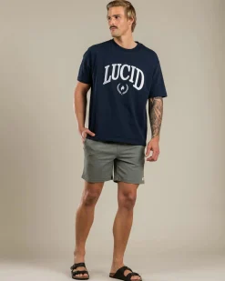 Lucid Urbane Elastic Waist Shorts Olive Sale