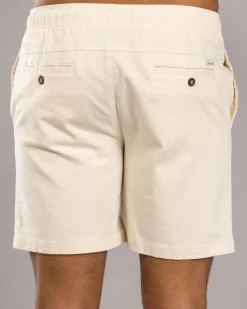 Lucid Urbane Elastic Waist Shorts Off White Discount