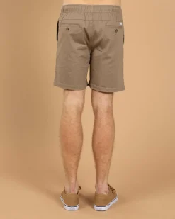 Lucid Urbane Elastic Waist Shorts Sand Sale