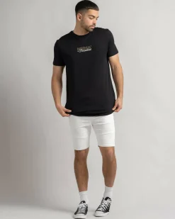 Nena & Pasadena Veered Dual Curved T-Shirt Jet Black Best