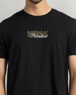 Nena & Pasadena Veered Dual Curved T-Shirt Jet Black Best