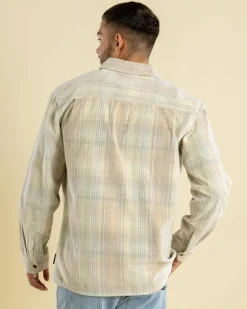 Quiksilver Venture Cord Long Sleeve Shirt Leek Green Clearance