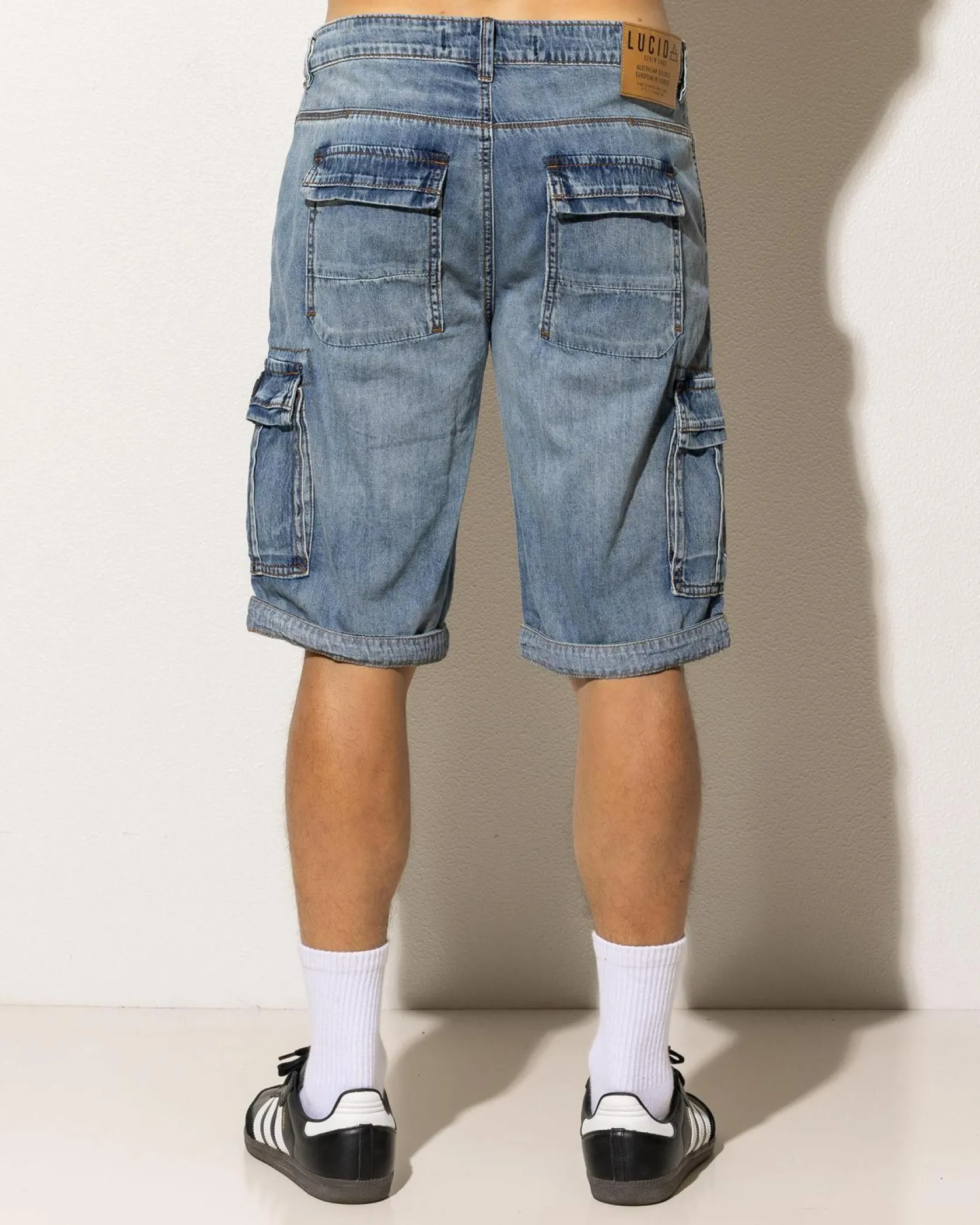 Lucid Viable Denim Walk Shorts Washed Blue Best
