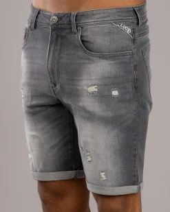 Lucid Vienna Denim Walk Shorts Grey Outlet