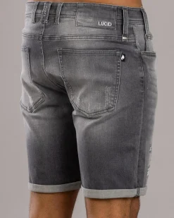 Lucid Vienna Denim Walk Shorts Grey Outlet