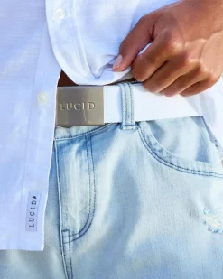 Lucid Viper Web Belt White/silver Discount