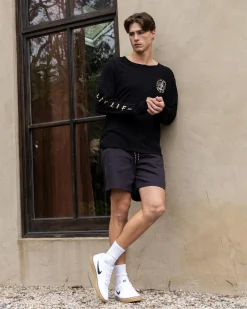 Salty Life Vision Elastic Waist Shorts Black Clearance