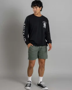 Salty Life Vision Elastic Waist Shorts Sage Clearance