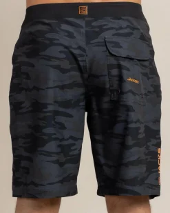 Jacks Visionary Board Shorts Dark Camo Hot