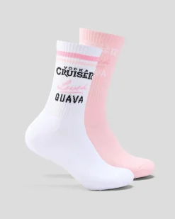 FOOT-IES Vodka Cruiser Lush Guava Sneaker Sock 2 Pack White/light Pink Online