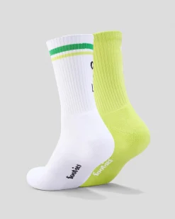 FOOT-IES Vodka Cruiser Zesty Lemon Lime Sneaker Sock 2 Pack White/light Green Sale