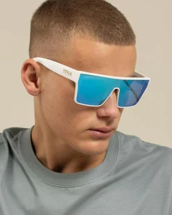 Carve Voodoo Polarised Sunglasses Matt White/ Blue Iridium