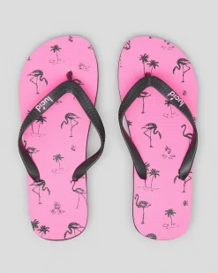 Lucid Voyage Thongs Pink/black New