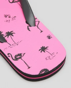 Lucid Voyage Thongs Pink/black New