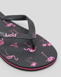 Lucid Voyage Thongs Black/pink Outlet