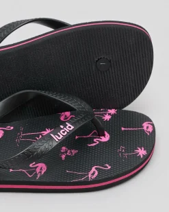 Lucid Voyage Thongs Black/pink Outlet