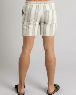 Skylark Waffle Elastic Waist Shorts Off White