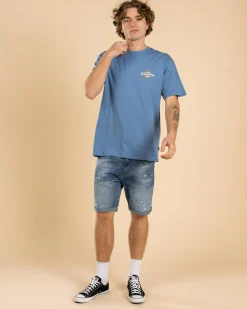Billabong Walled Regular T-Shirt Carolina Blue Hot