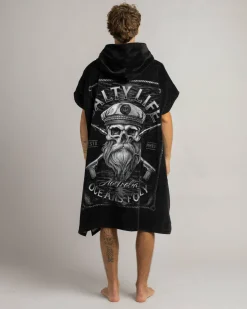 Salty Life Warhead Hooded Towel Black Outlet