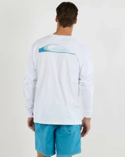Quiksilver Warp Drive Long Sleeve T-Shirt White Discount