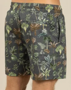Jacks Wasteland Elastic Waist Shorts Charcoal Clearance