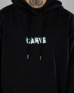 Carve Waves Hoodie Black Outlet