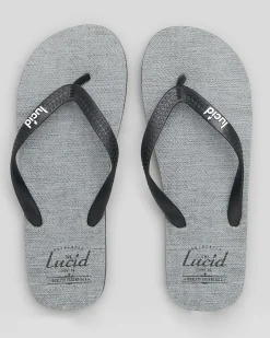 Lucid Wedge Thongs Grey/textile Sale