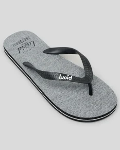 Lucid Wedge Thongs Grey/textile Sale