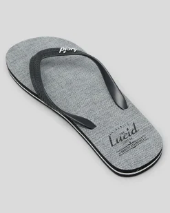Lucid Wedge Thongs Grey/textile Sale