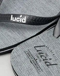 Lucid Wedge Thongs Grey/textile Sale