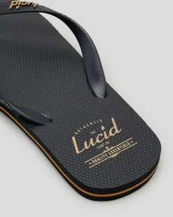 Lucid Wedge Thongs Black/tan/black Outlet