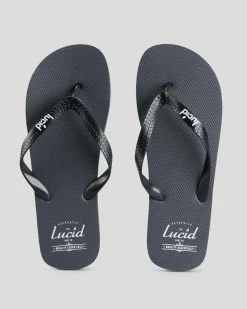 Lucid Wedge Thongs Grey/black/white Sale