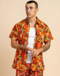 Milton Mango Weekend Troppo Short Sleeve Shirt Chilli Online
