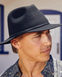 Brixton Wesley Felt Hat Black Hot