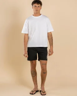 Salty Life Whirlwind Elastic Waist Shorts Black Hot