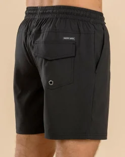 Salty Life Whirlwind Elastic Waist Shorts Black Hot