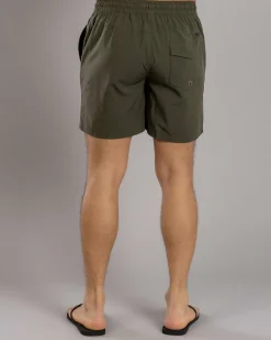 Salty Life Whirlwind Elastic Waist Shorts Olive Online