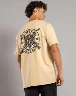 Ringers Western Wild Boar Relaxed T-Shirt Dark Sand Hot