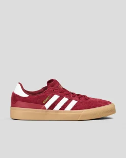 adidas Womens Busenitz Vulc II Shoes Burgundy/ftwr White/gold Met New