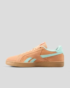 Reebok Womens Court Retro Shoes Sunkissed Orange/glitch Aqua/gum Discount