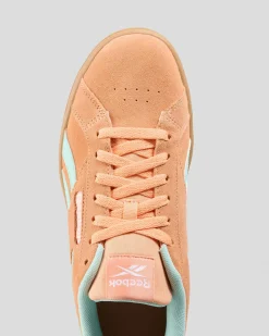 Reebok Womens Court Retro Shoes Sunkissed Orange/glitch Aqua/gum Discount