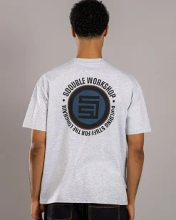 S-Double Workshop Dot T-Shirt Ash Heather Outlet