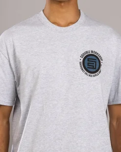 S-Double Workshop Dot T-Shirt Ash Heather Outlet