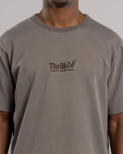 Thrills Workwear Embro Merch Fit T-Shirt Charcoal Rose Online