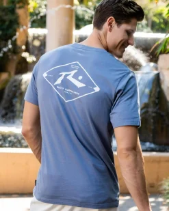 Rusty Wull Wolume T-Shirt China Blue New