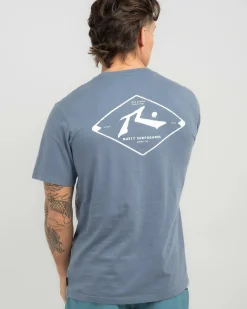 Rusty Wull Wolume T-Shirt China Blue New