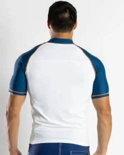 Rusty Y2SHAY Short Sleeve Wetshirt White / Navy Clearance